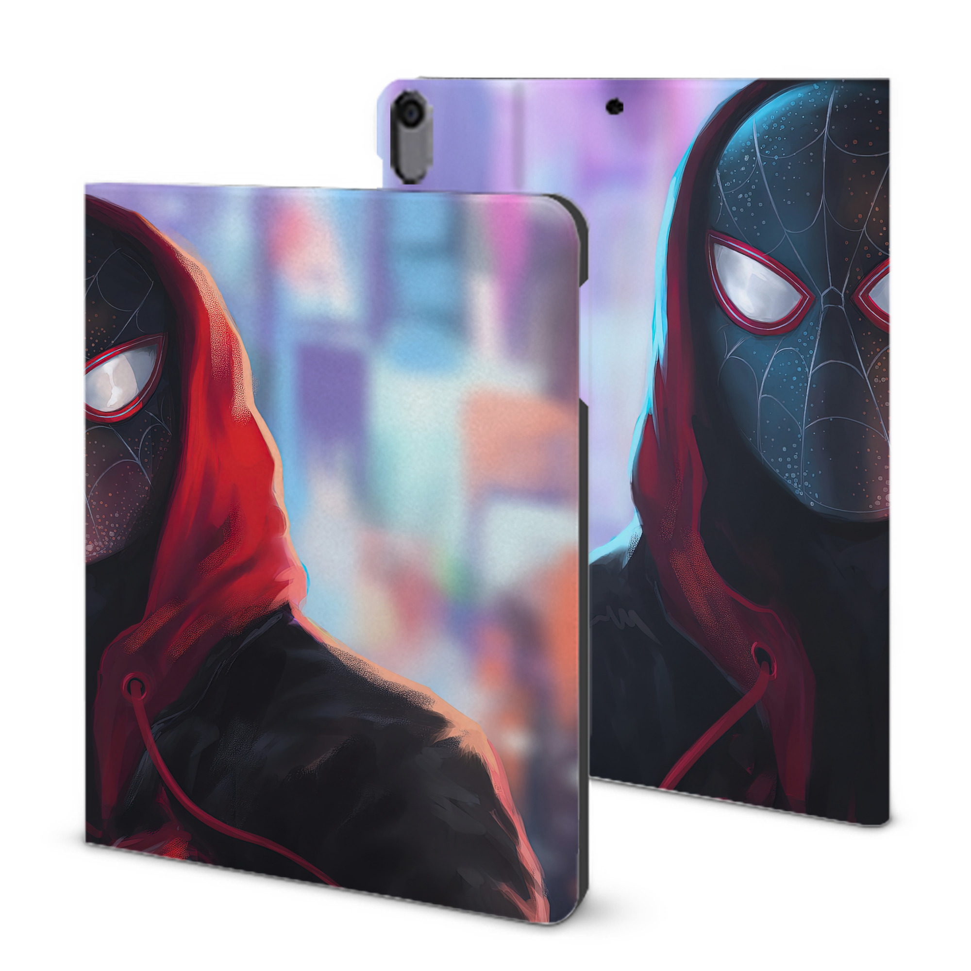 （画像用） Spider Man スパイダーマン IPad ケース ブック型 PUレザー TPU 耐衝撃 軽量 薄型 ペン収納なし 全面保護 IPad 各モデル対応